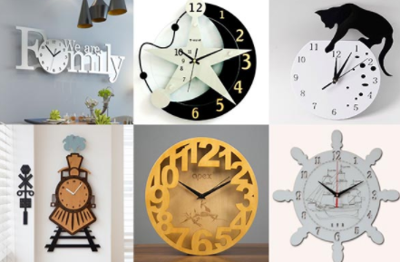 激光雕刻掛鐘，一寸光陰一寸金