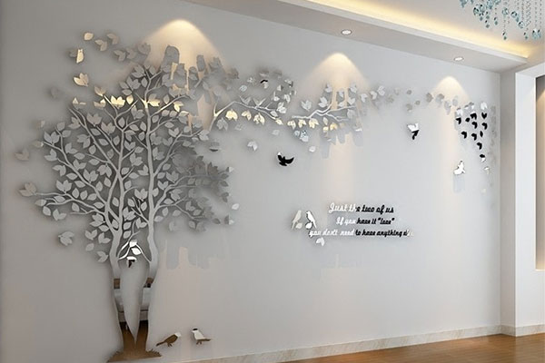激光切割亞克力背景墻，